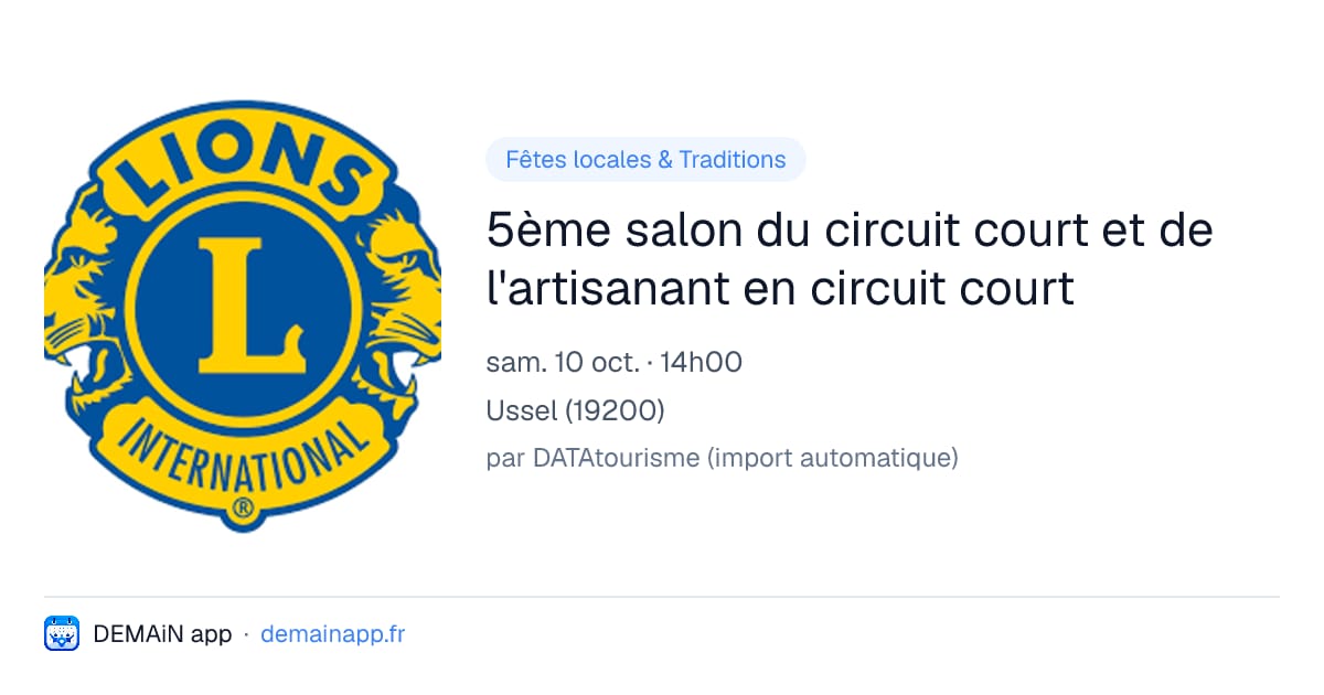 5ème salon du circuit court et de l'artisanant en circuit court — Ussel