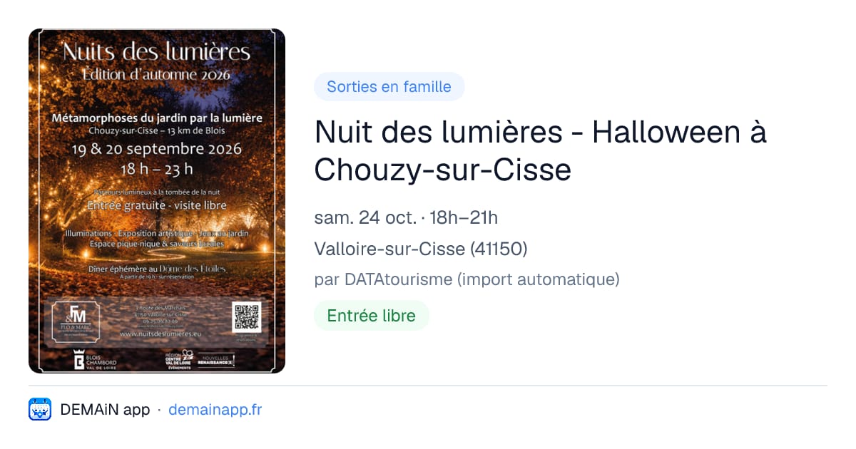 Nuit des lumières - Halloween à Chouzy-sur-Cisse — Valloire-sur-Cisse