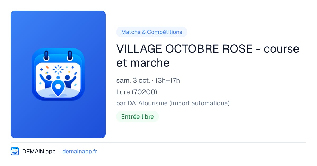 VILLAGE OCTOBRE ROSE - course et marche — Lure