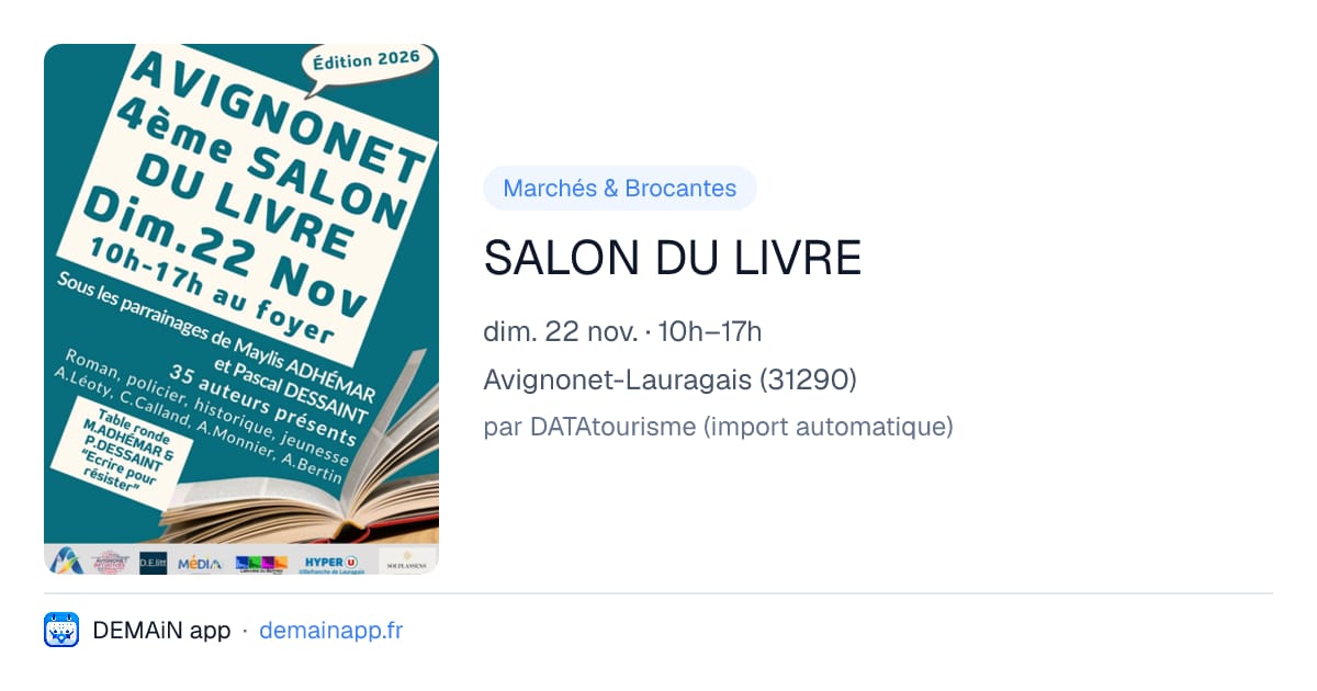 SALON DU LIVRE — Avignonet-Lauragais