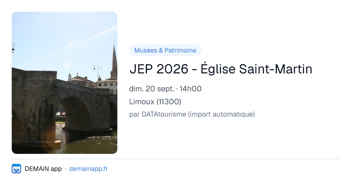 JEP 2026 - Église Saint-Martin — Limoux