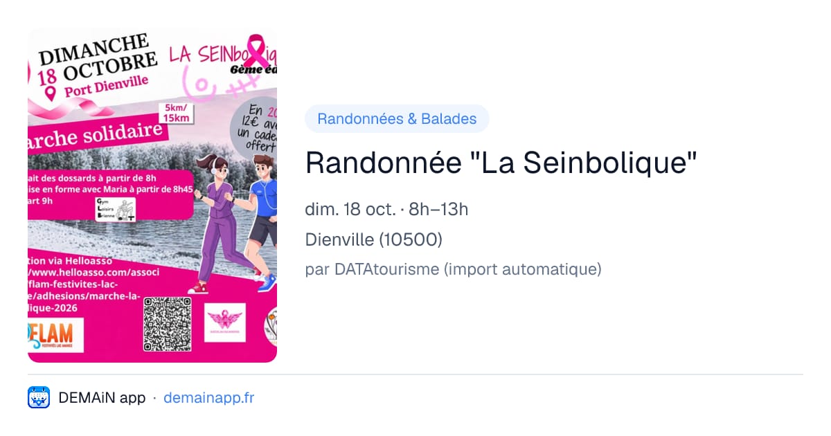 Randonnée "La Seinbolique" — Dienville