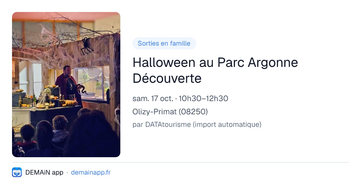 Halloween au Parc Argonne Découverte — Olizy-Primat