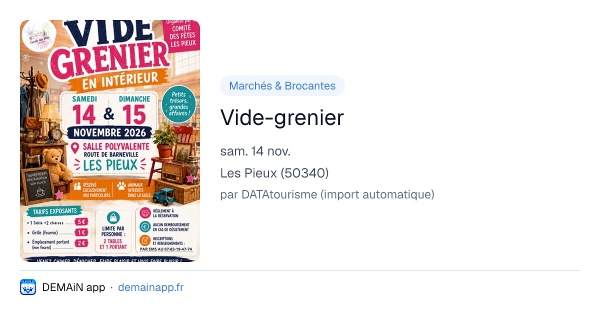 Vide-grenier — Les Pieux