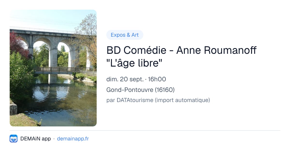 BD Comédie - Anne Roumanoff "L'âge libre" — Gond-Pontouvre