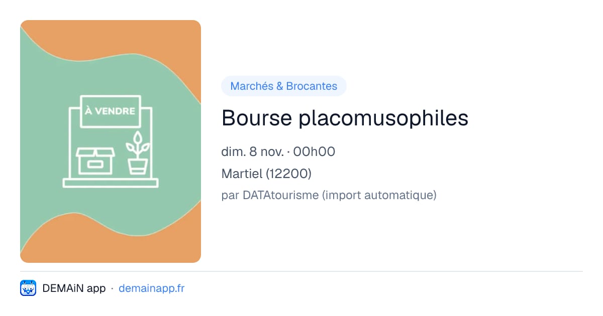 Bourse placomusophiles — Martiel