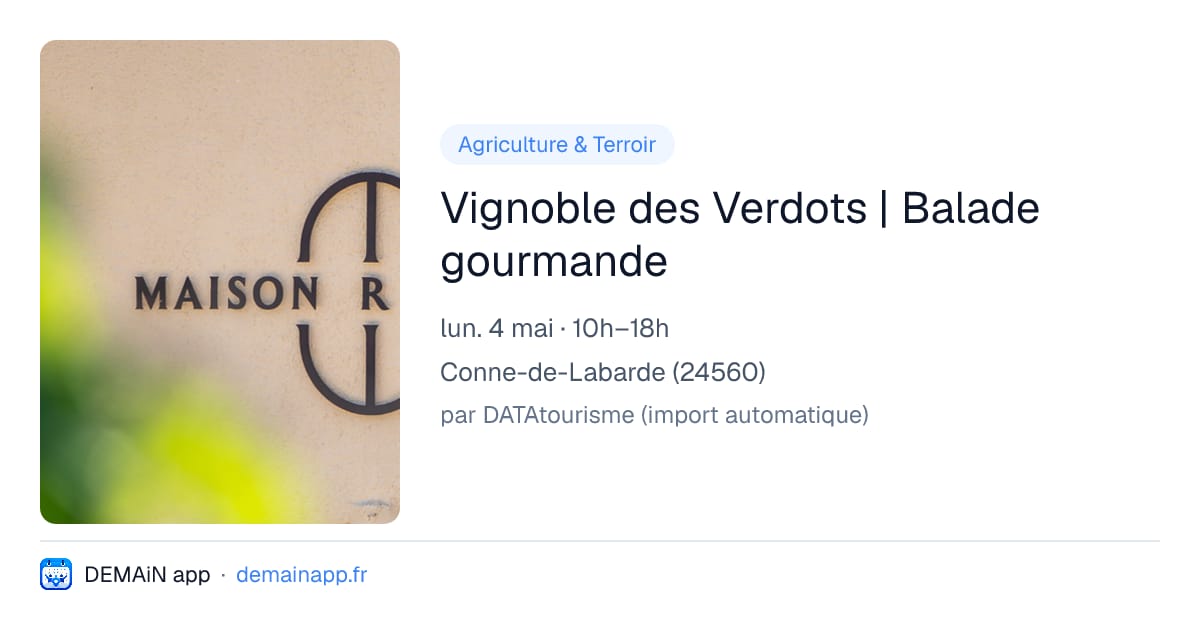 Vignoble des Verdots | Balade gourmande — Conne-de-Labarde