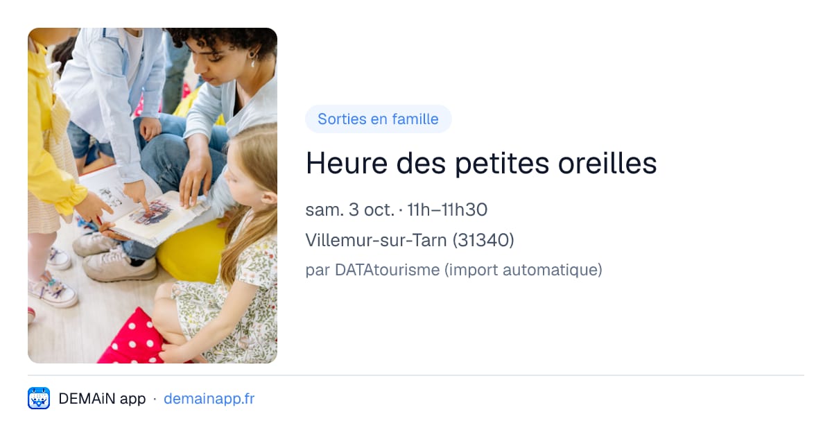 Heure des petites oreilles — Villemur-sur-Tarn