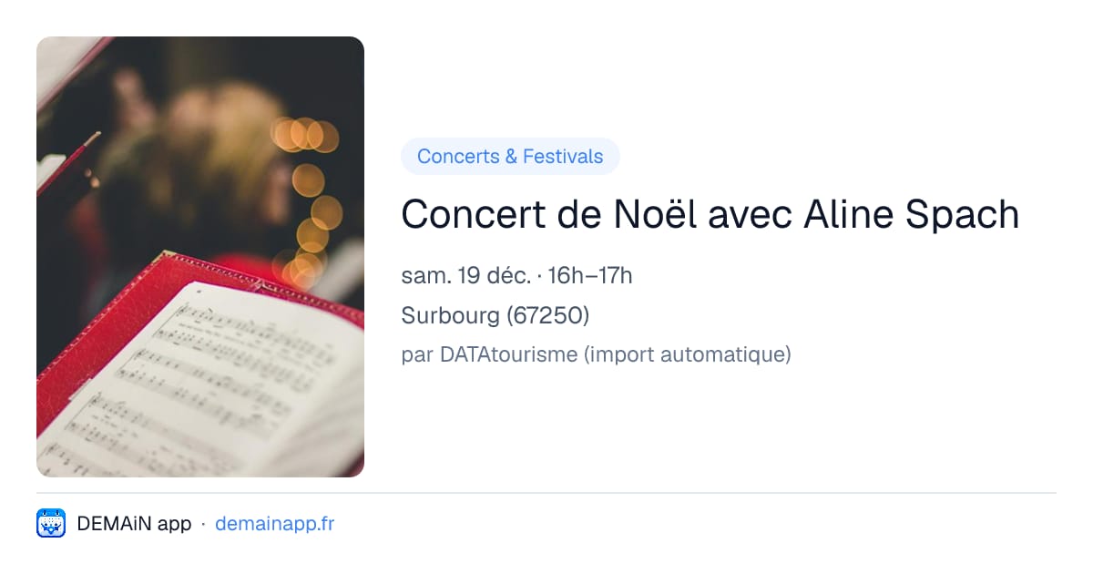 Concert de Noël avec Aline Spach — Surbourg