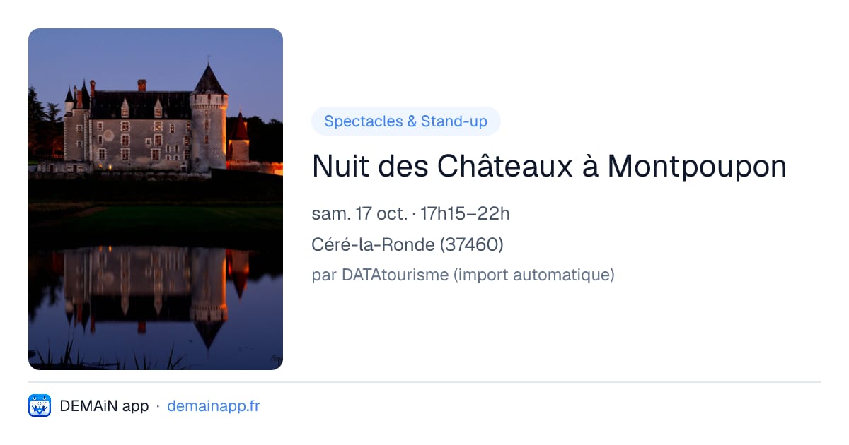 Nuit des Châteaux à Montpoupon — Céré-la-Ronde
