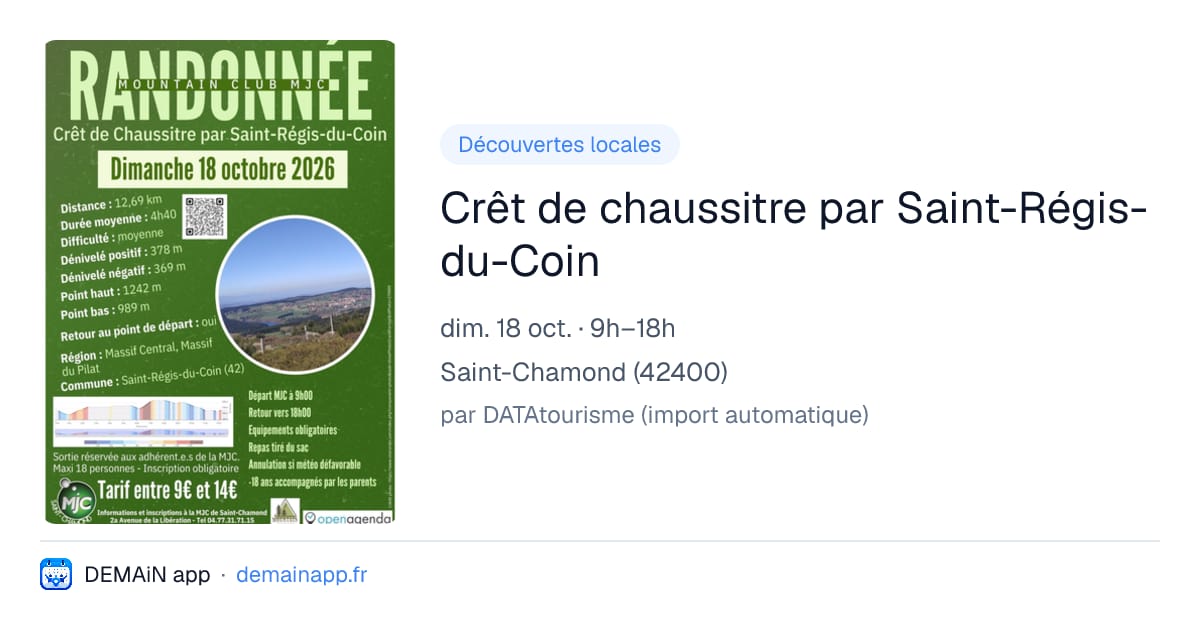 Crêt de chaussitre par Saint-Régis-du-Coin — Saint-Chamond