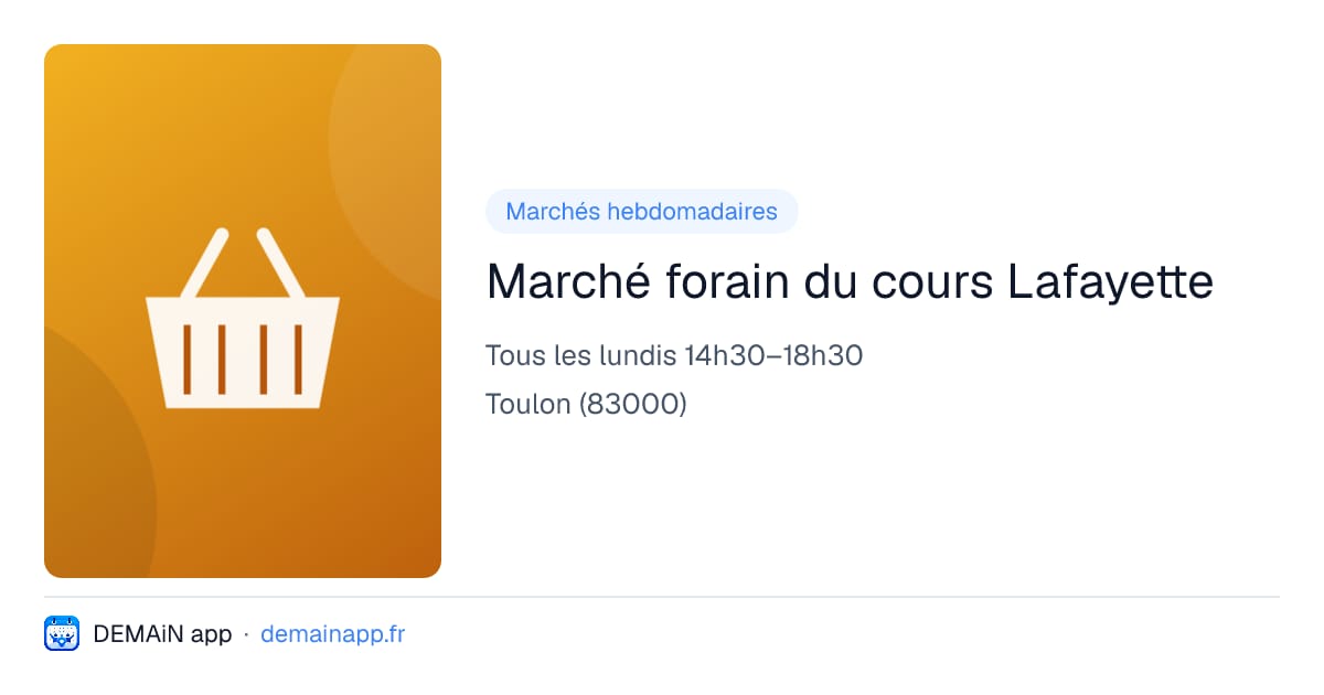 Marché forain du cours Lafayette — Toulon