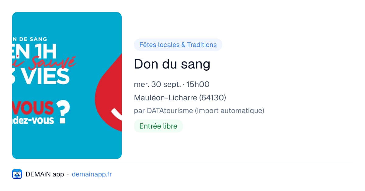 Don du sang — Mauléon-Licharre