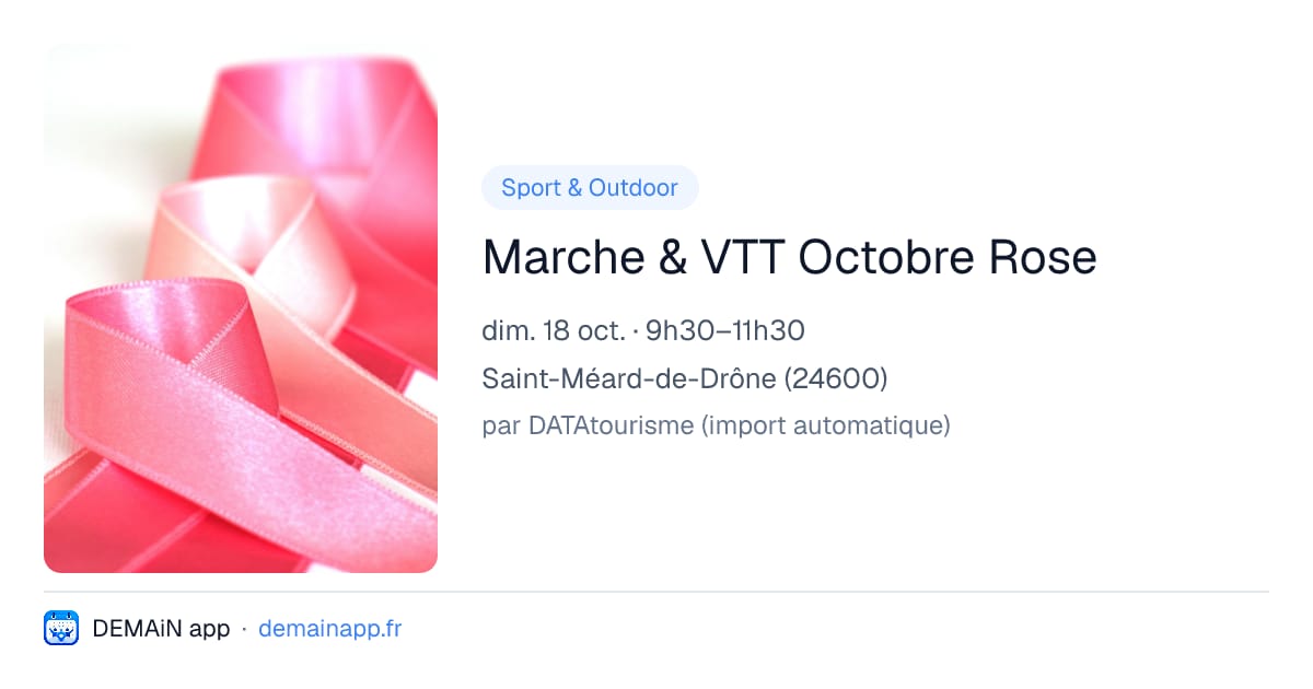 Marche & VTT Octobre Rose — Saint-Méard-de-Drône