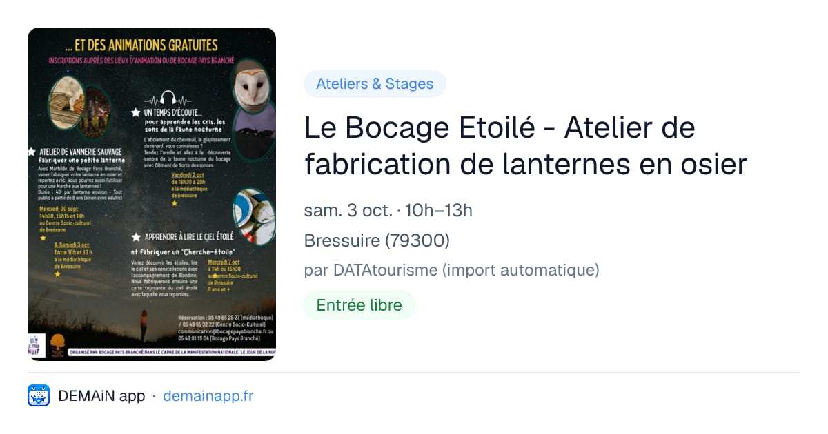 Le Bocage Etoilé - Atelier de fabrication de lanternes en osier — Bressuire