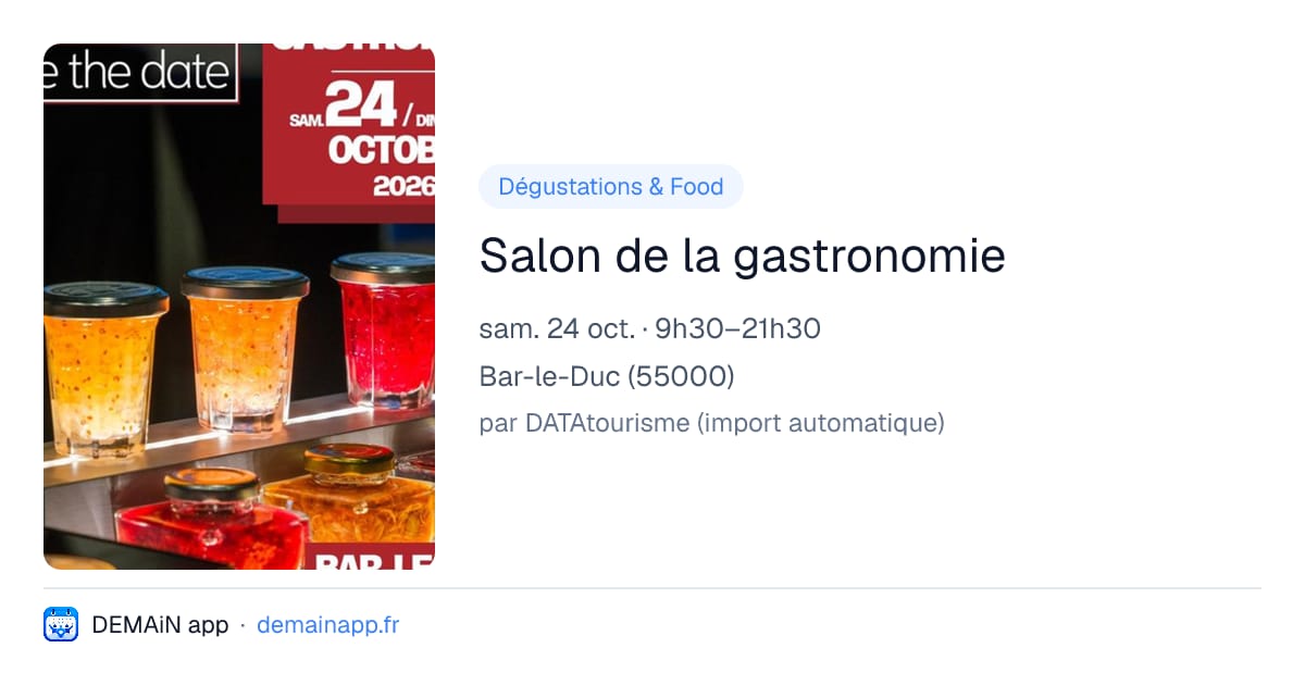Salon de la gastronomie — Bar-le-Duc