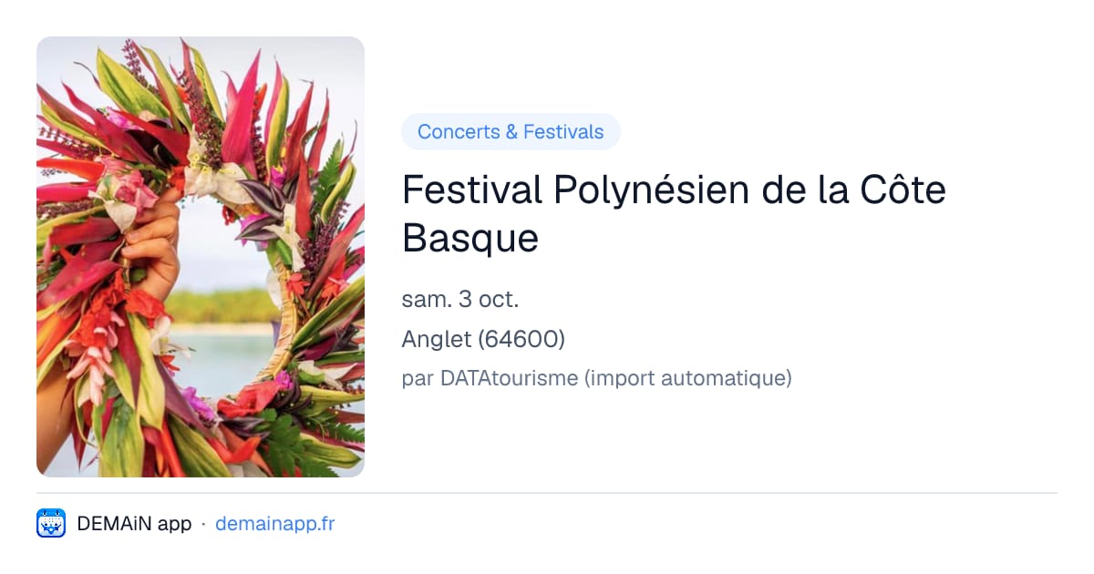Festival Polynésien de la Côte Basque — Anglet