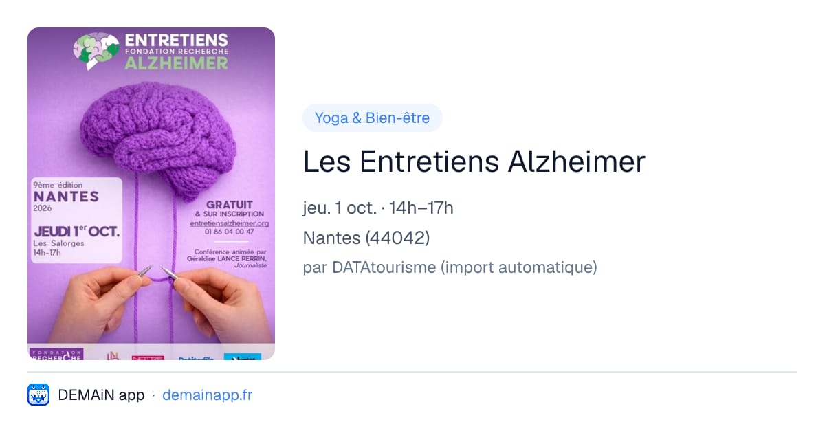 Les Entretiens Alzheimer — Nantes