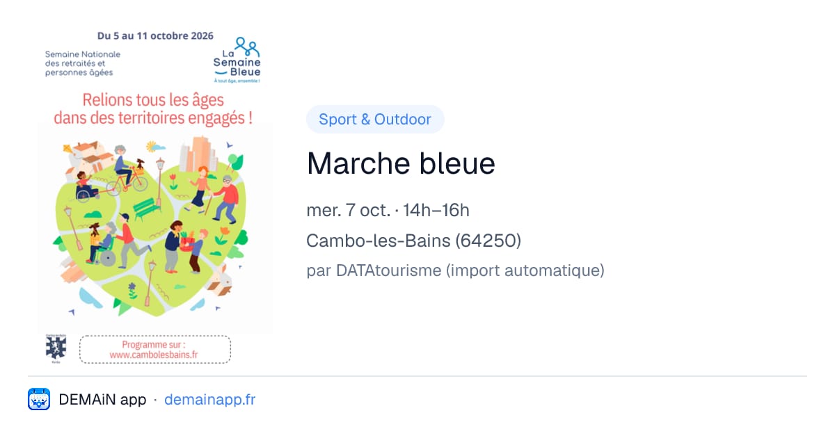 Marche bleue — Cambo-les-Bains