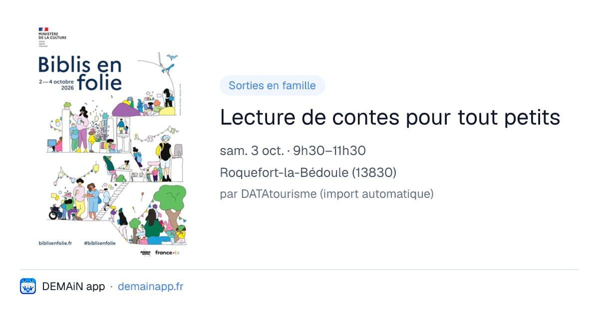 Lecture de contes pour tout petits — Roquefort-la-Bédoule