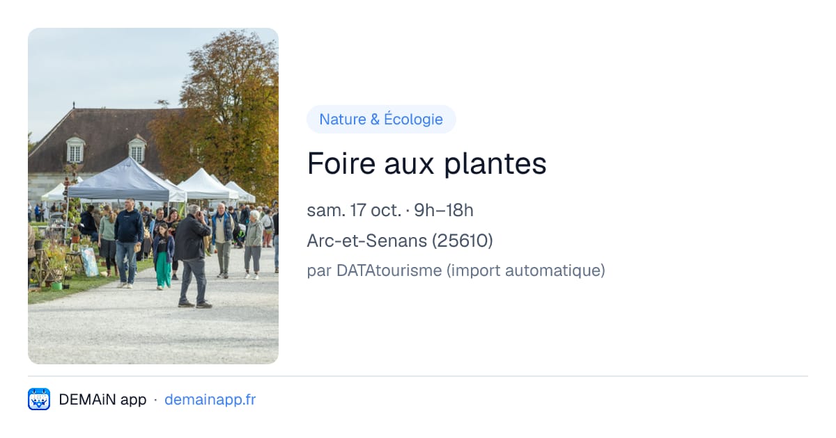Foire aux plantes — Arc-et-Senans