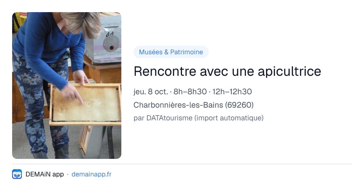 Rencontre avec une apicultrice — Charbonnières-les-Bains