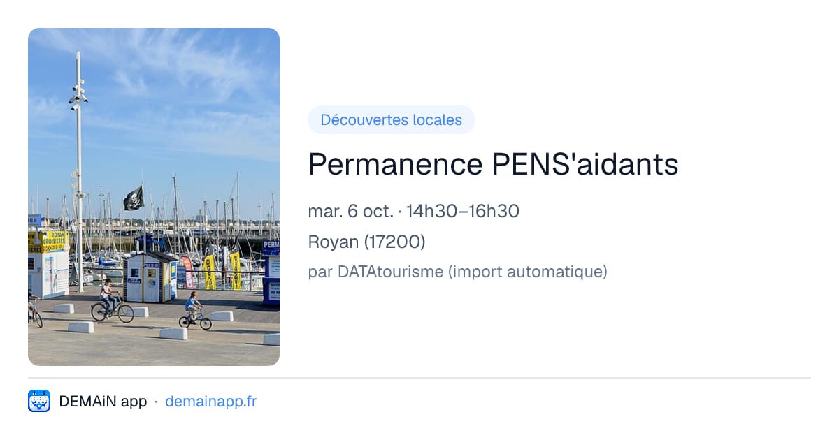 Permanence PENS'aidants — Royan