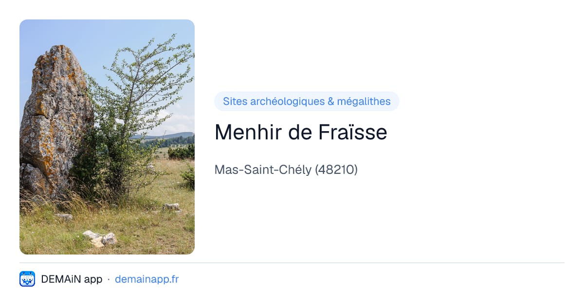 Menhir de Fraïsse — Mas-Saint-Chély
