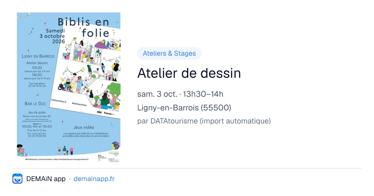 Atelier de dessin — Ligny-en-Barrois