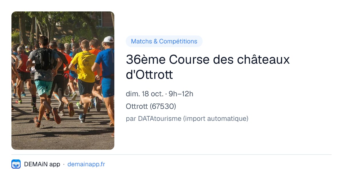 36ème Course des châteaux d'Ottrott — Ottrott