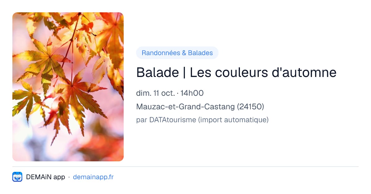 Balade | Les couleurs d'automne — Mauzac-et-Grand-Castang