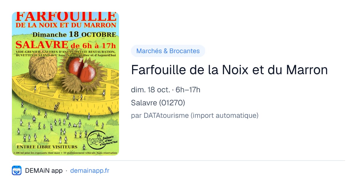 Farfouille de la Noix et du Marron — Salavre