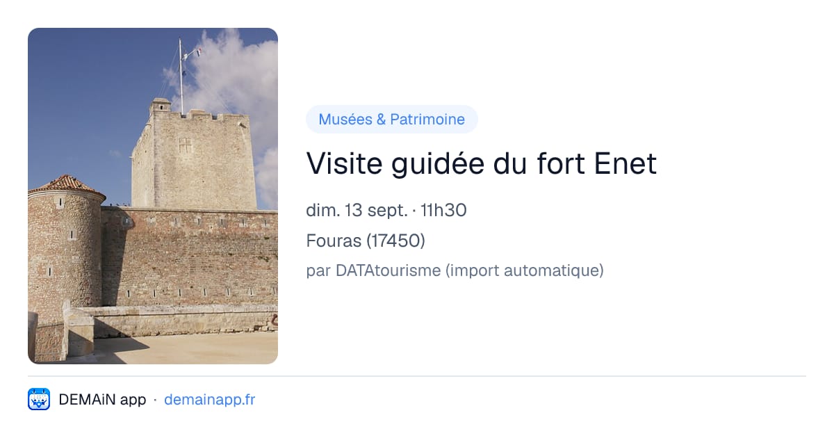 Visite guidée du fort Enet — Fouras