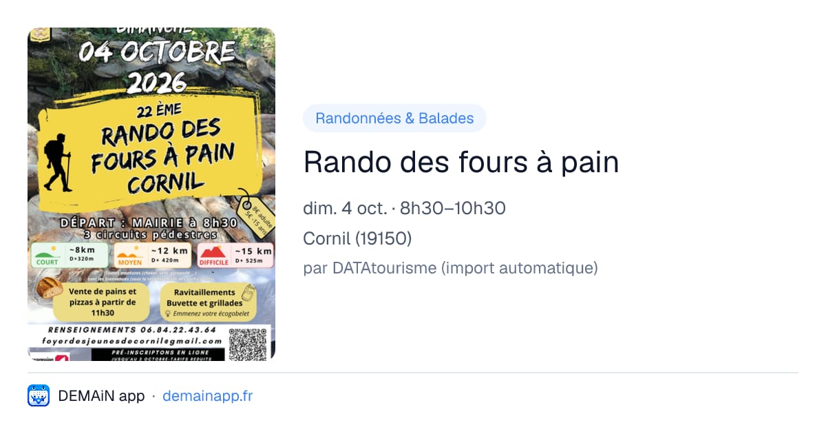 Rando des fours à pain — Cornil
