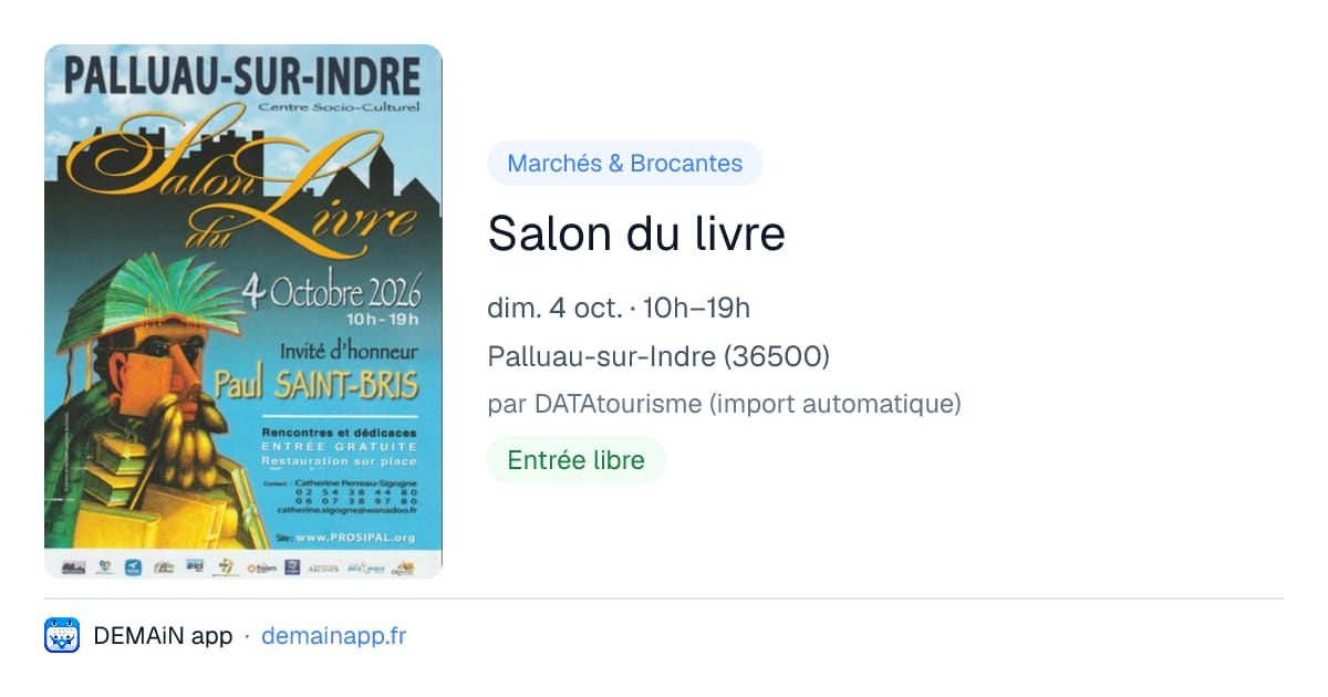 Salon du livre — Palluau-sur-Indre