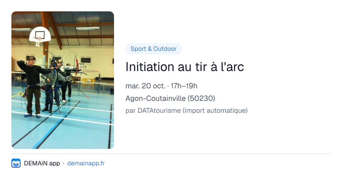 Initiation au tir à l'arc — Agon-Coutainville