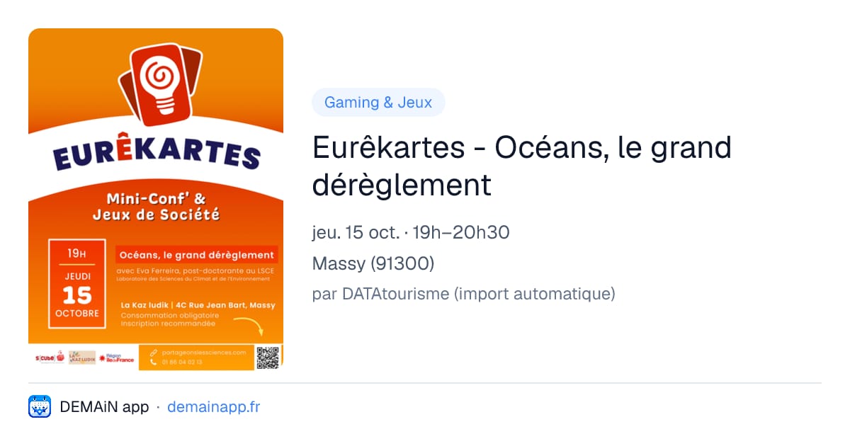Eurêkartes - Océans, le grand dérèglement — Massy
