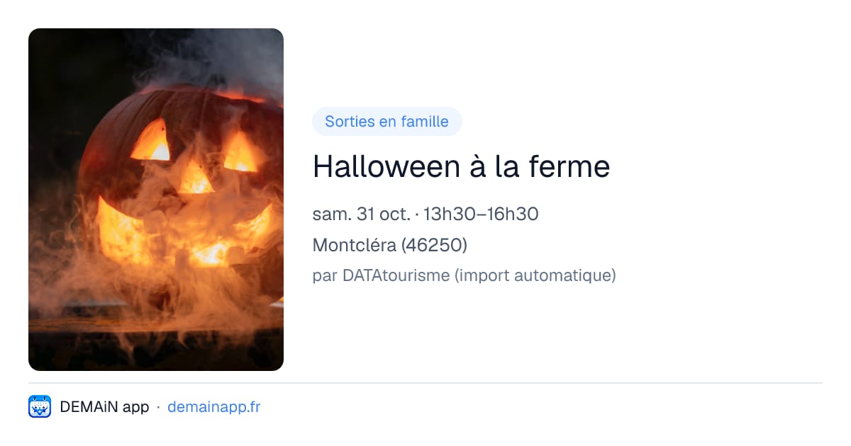 Halloween à la ferme — Montcléra