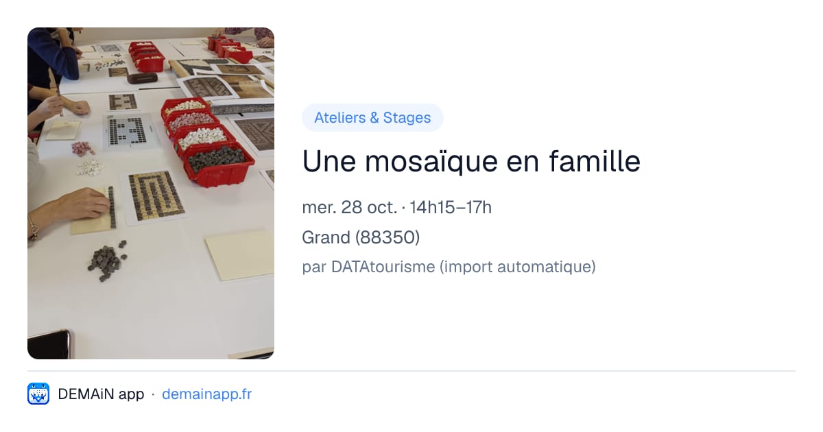 Une mosaïque en famille — Grand