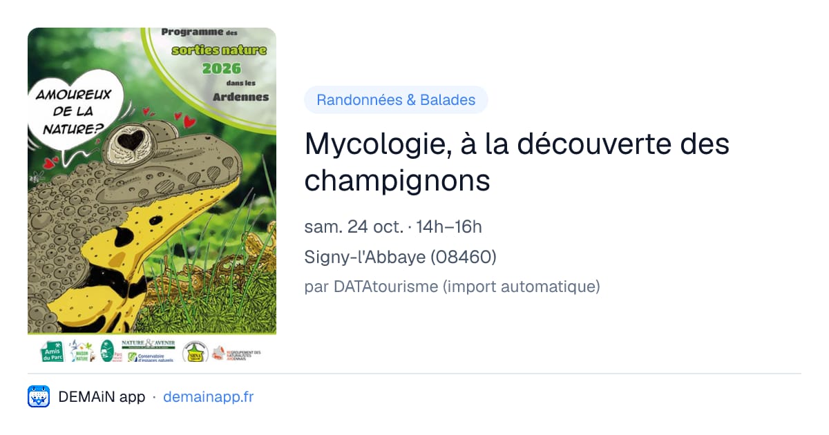 Mycologie, à la découverte des champignons — Signy-l'Abbaye