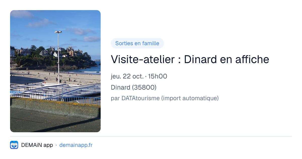 Visite-atelier : Dinard en affiche — Dinard