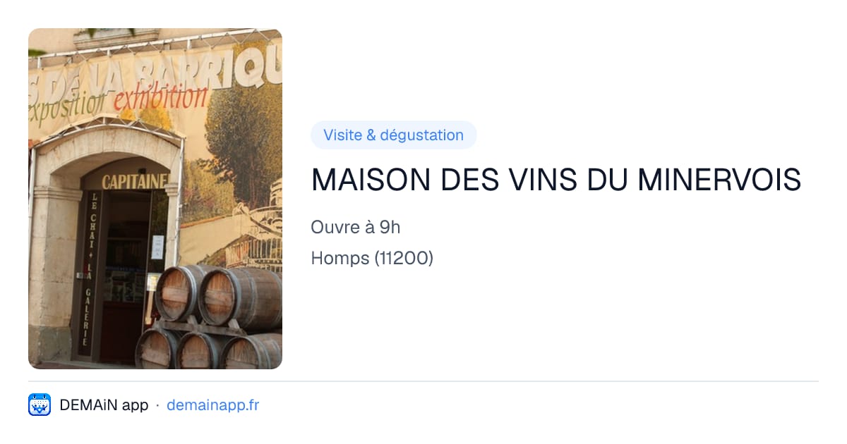 MAISON DES VINS DU MINERVOIS — Homps