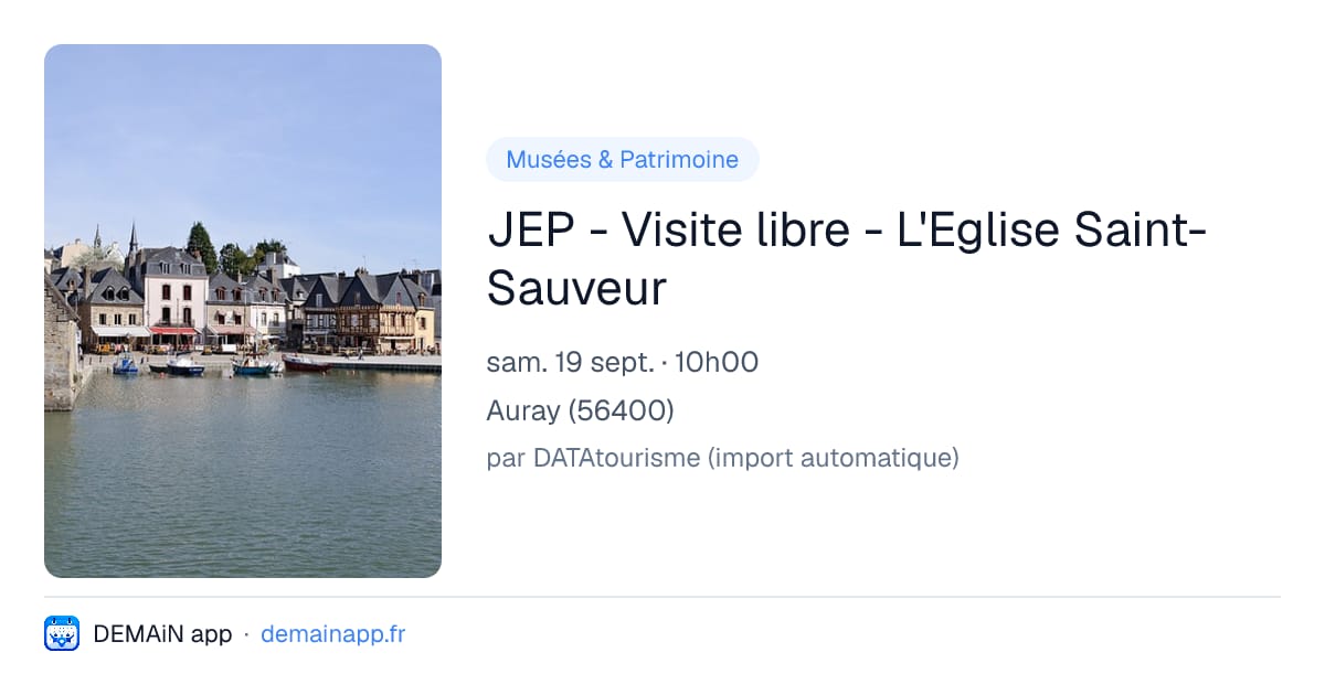 JEP - Visite libre - L'Eglise Saint-Sauveur — Auray