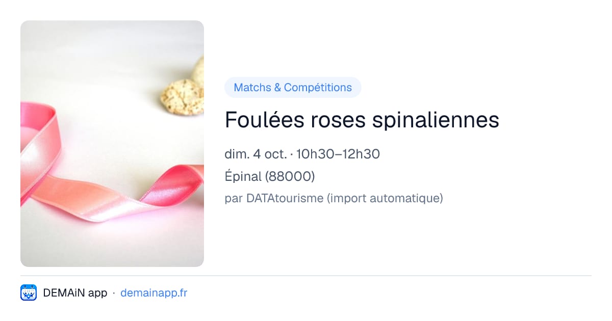Foulées roses spinaliennes — Épinal
