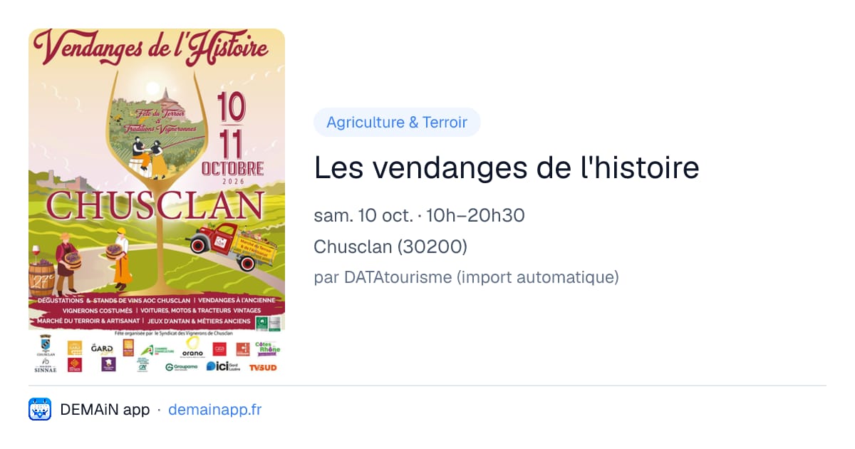 Les vendanges de l'histoire — Chusclan