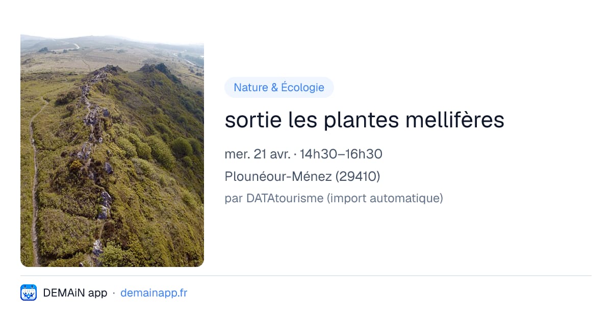 sortie les plantes mellifères — Plounéour-Ménez