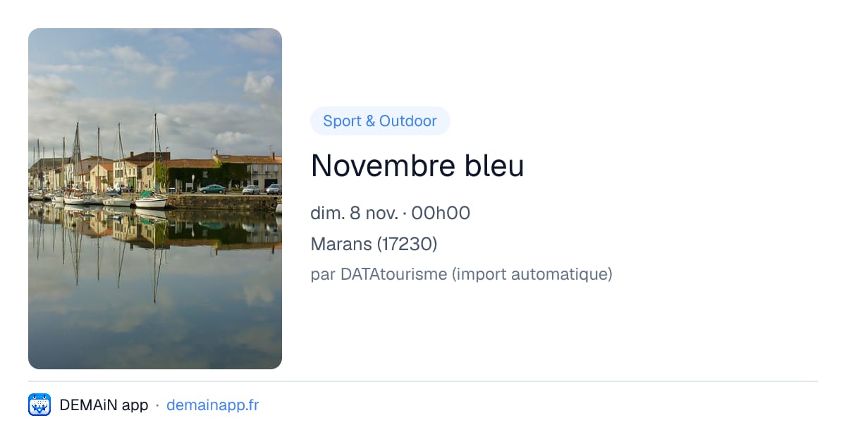 Novembre bleu — Marans