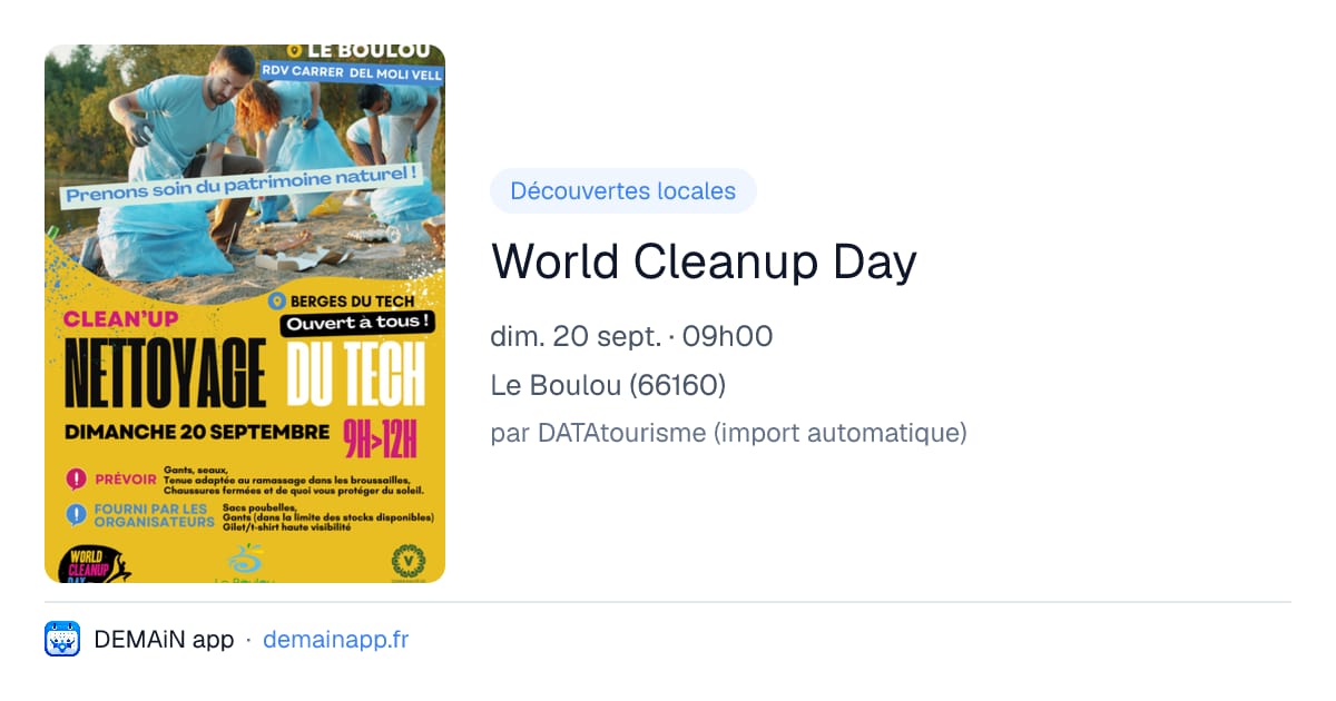World Cleanup Day — Le Boulou