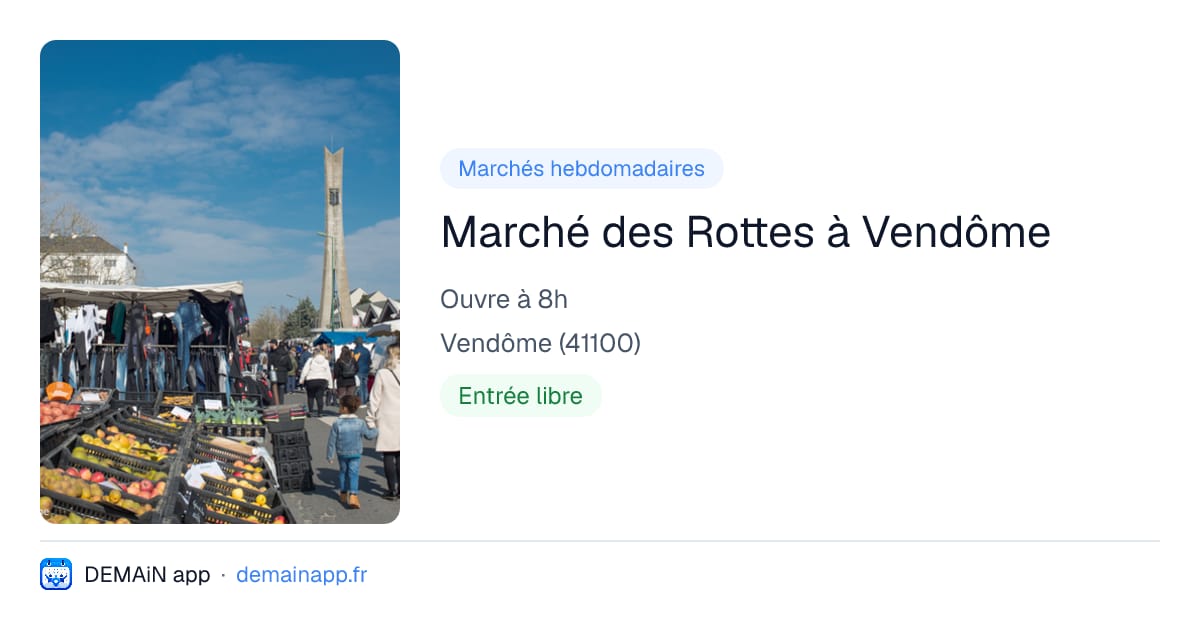 Marché des Rottes à Vendôme — Vendôme
