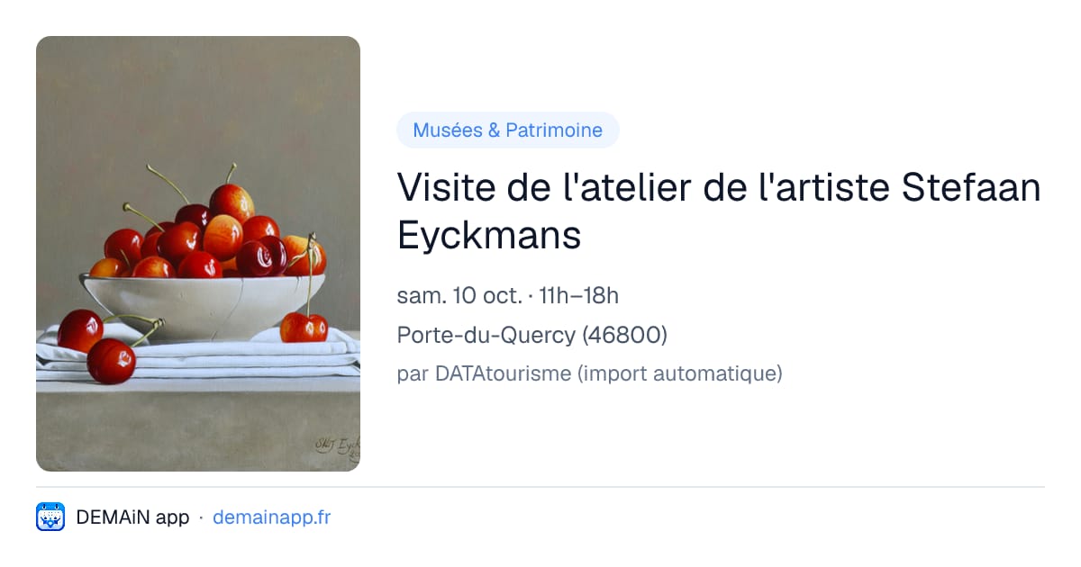 Visite de l'atelier de l'artiste Stefaan Eyckmans — Porte-du-Quercy